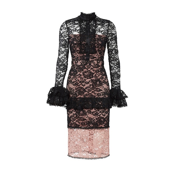 alexis black lace dress | Dresses | Alexis Beverly Flounce Sleeves Midi Shoulder gown Black & White Birthday Color:Hunter-Green this dress is perfect Prom Suit
